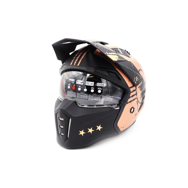 Hero street Full Face helmet ( Gold ) - Lifty Electric Scooters