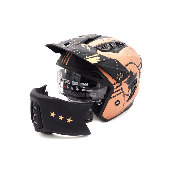 Hero street Full Face helmet ( Gold ) - Lifty Electric Scooters