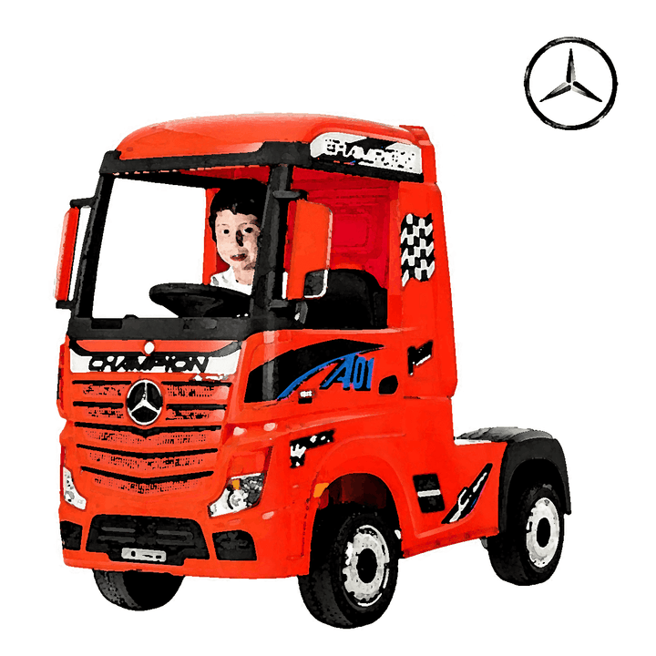 Lorry Injusa Mercedes Benz Actros Red Radio control 12 V 2022 - Lifty Electrics
